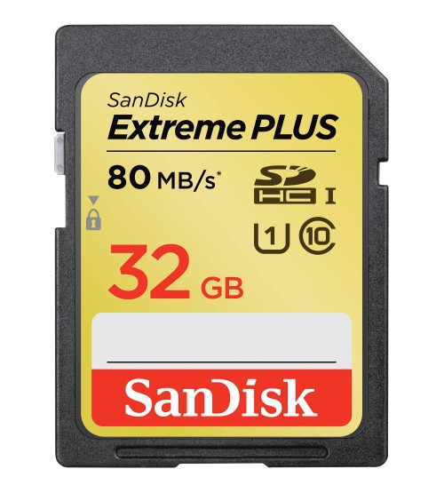 SanDisk Extreme PLUS SDHC UHS-I 80MB/s 32GB 